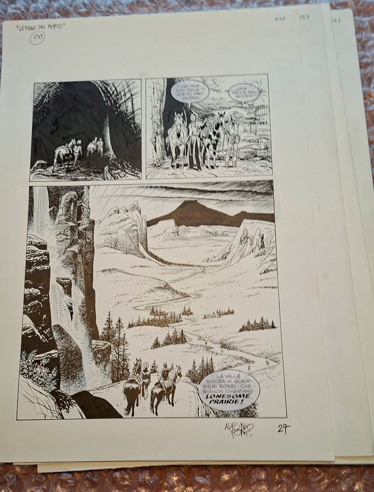original art Alfonso Font: Deadwood, la mano del morto